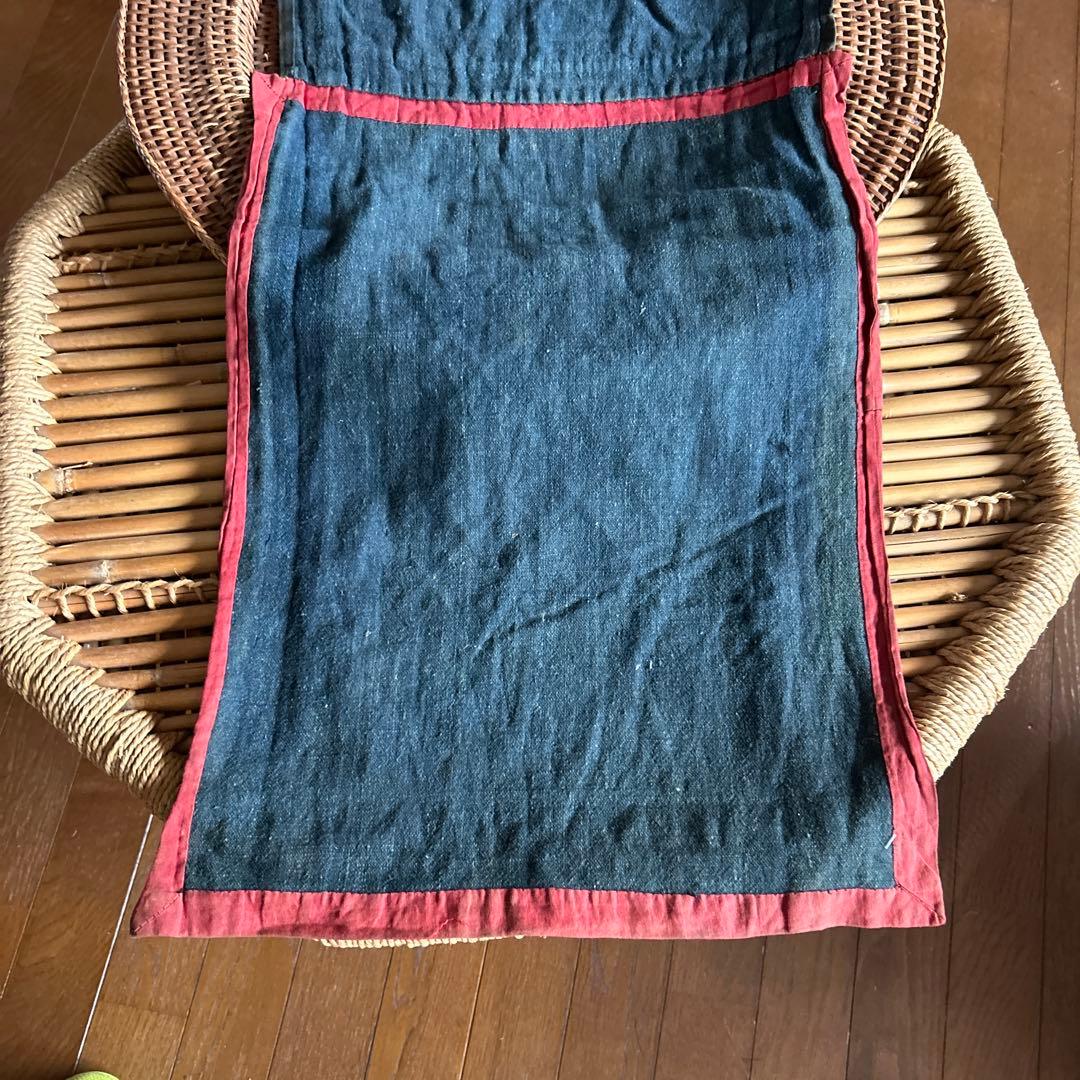 カ*ラ様 古古布・モン族藍染めバティック布手刺繍おんぶ布