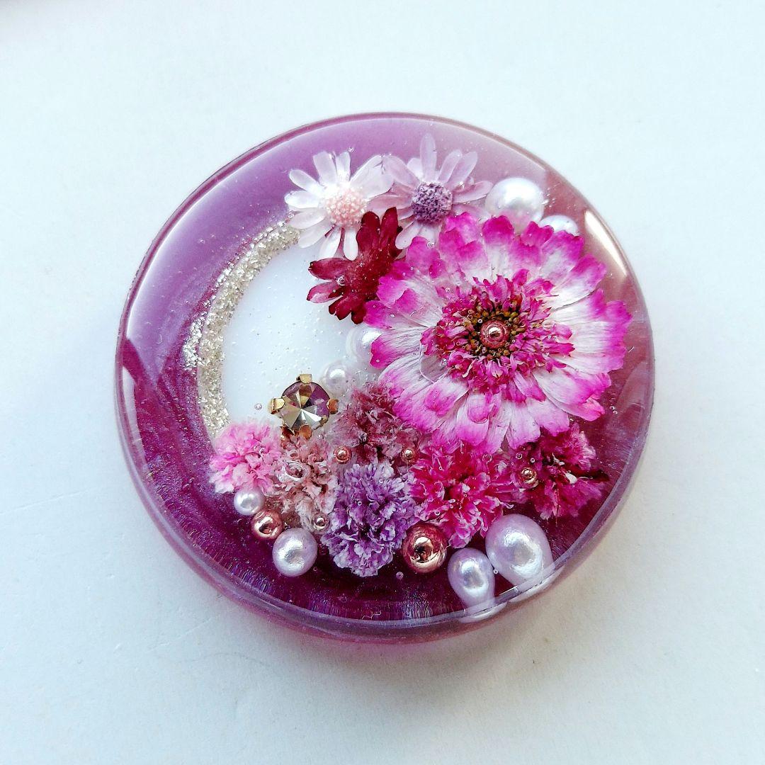 【1367】レジン　マトリカリア　ヘアゴム　ポニーフック　ブロ―チ　ハンドメイド