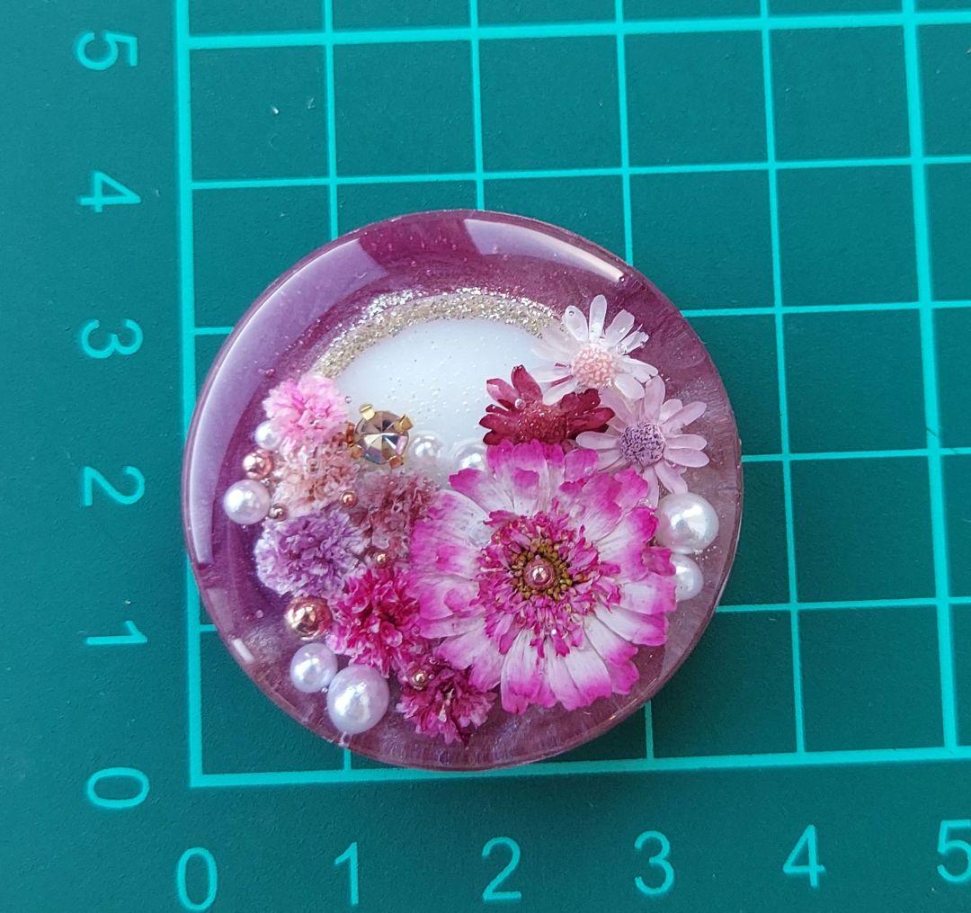 【1367】レジン　マトリカリア　ヘアゴム　ポニーフック　ブロ―チ　ハンドメイド