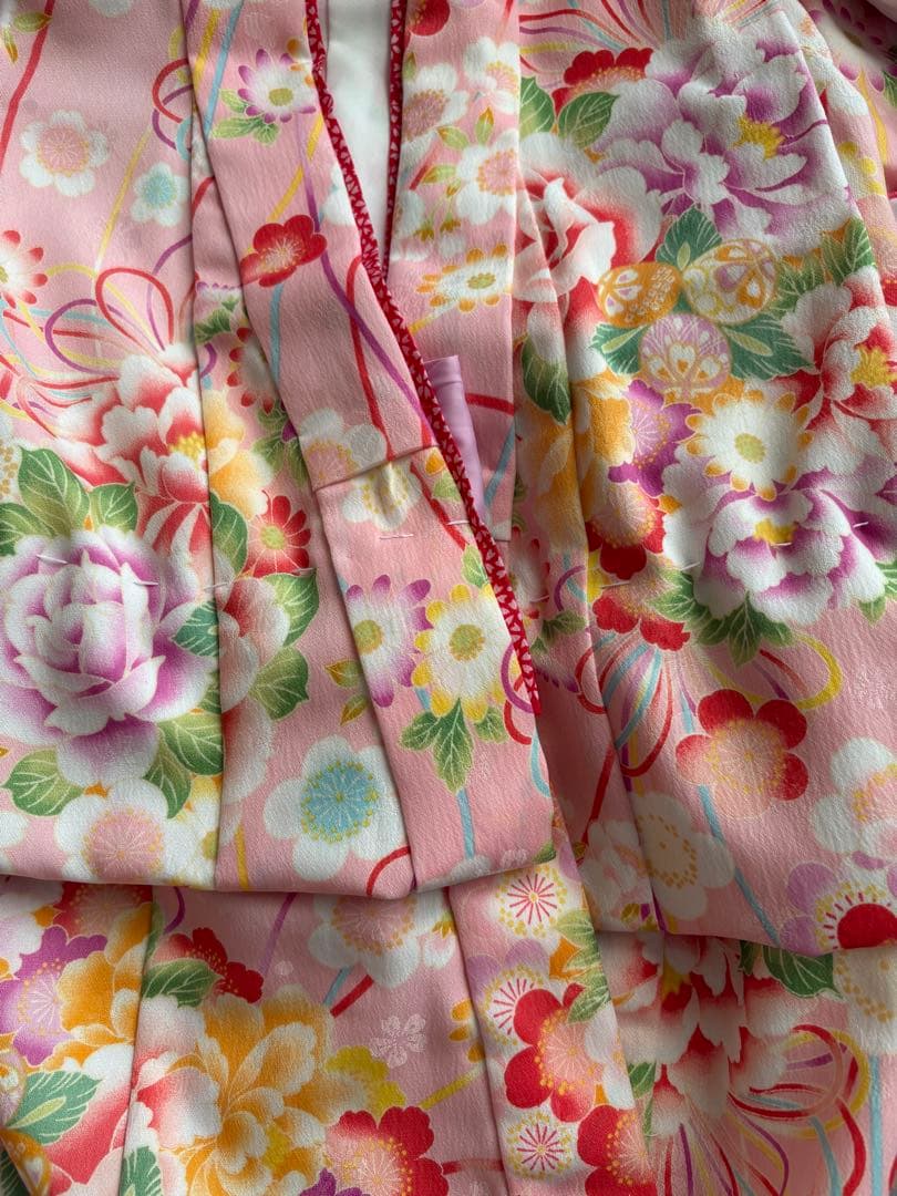 値下げ 七五三 乙葉 着物被布フルセット ピンク 3歳