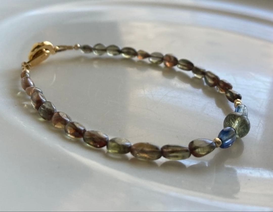 コーネルピン×アンダリュサイト×カイヤナイト 大人の夏bracelet⌖1152