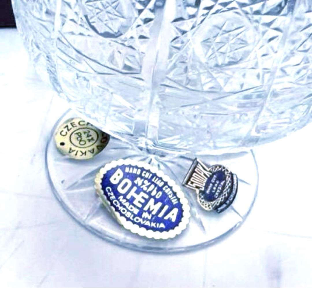 最終値下げ❣️未使用 高級 ボヘミア クリスタル ブランデー グラス6客 三越