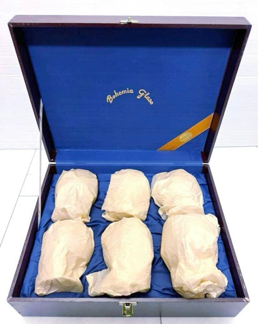 最終値下げ❣️未使用 高級 ボヘミア クリスタル ブランデー グラス6客 三越