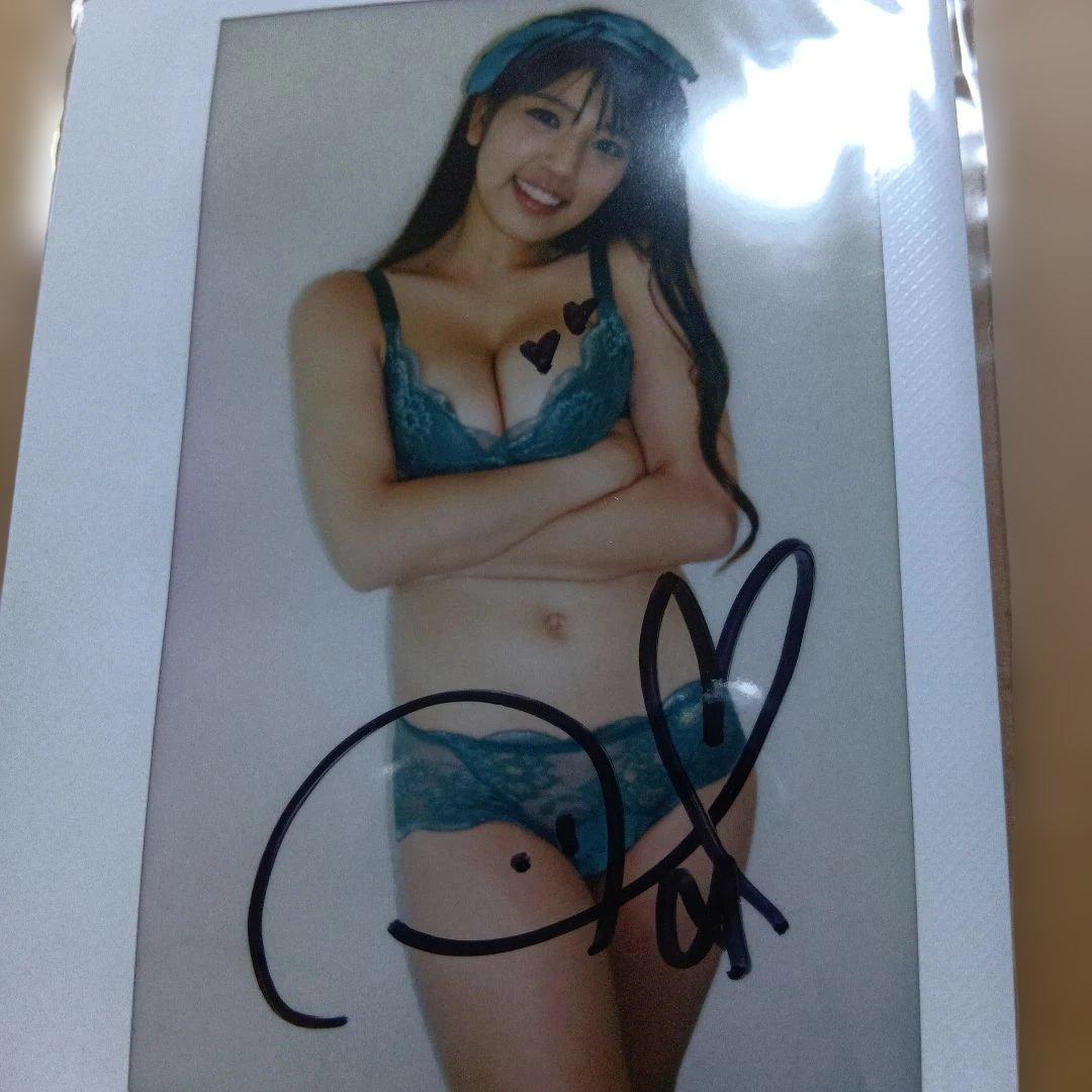 藤乃あおい サイン入りポラロイド写真 ランジェリー
