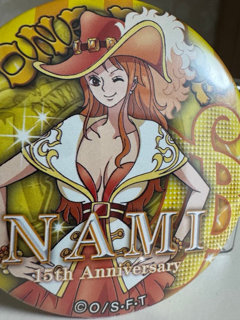 ONE PIECE 15周年記念　缶バッジ　ナミ　お台場
