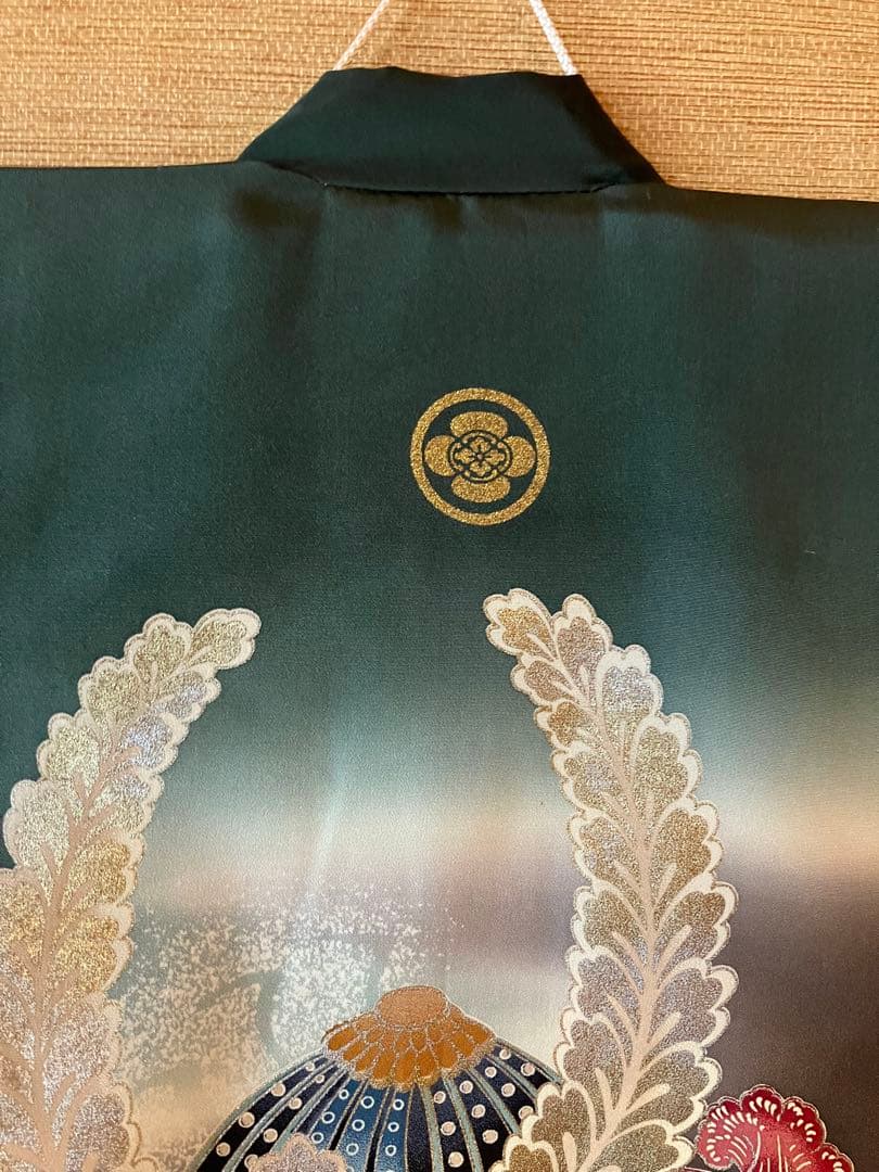 七五三 羽織　深緑色　正絹