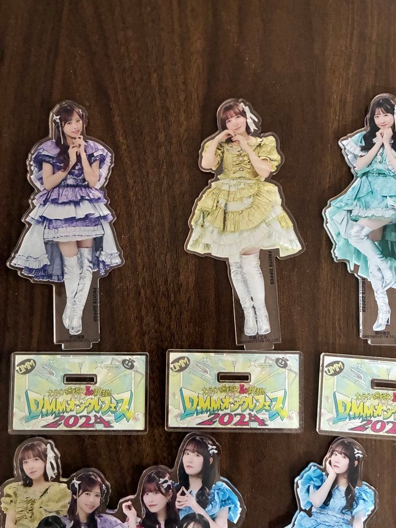 フルーツジッパー DMMコラボ アクリルスタンド 7個セット 真中以外