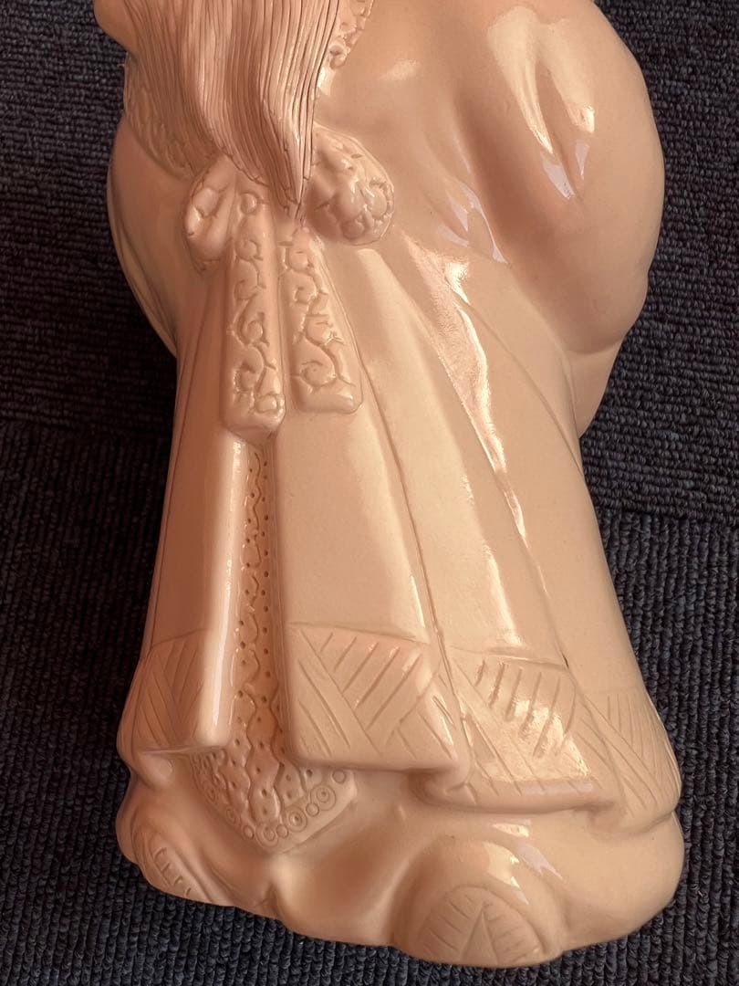 818 平戸焼　中里茂右衛門　白磁　福禄寿　置物