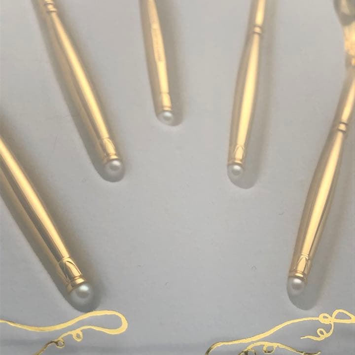 【新品未使用】ミキモト真珠付き ティースプーン 5本セット