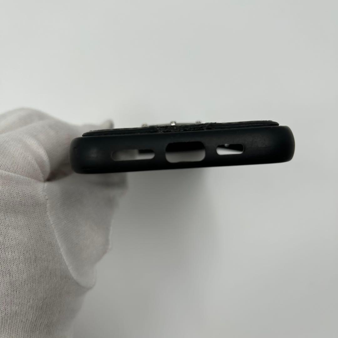 【PRADA】iPhone14pro サフィアーノレザー 三角ロゴ プレート 黒