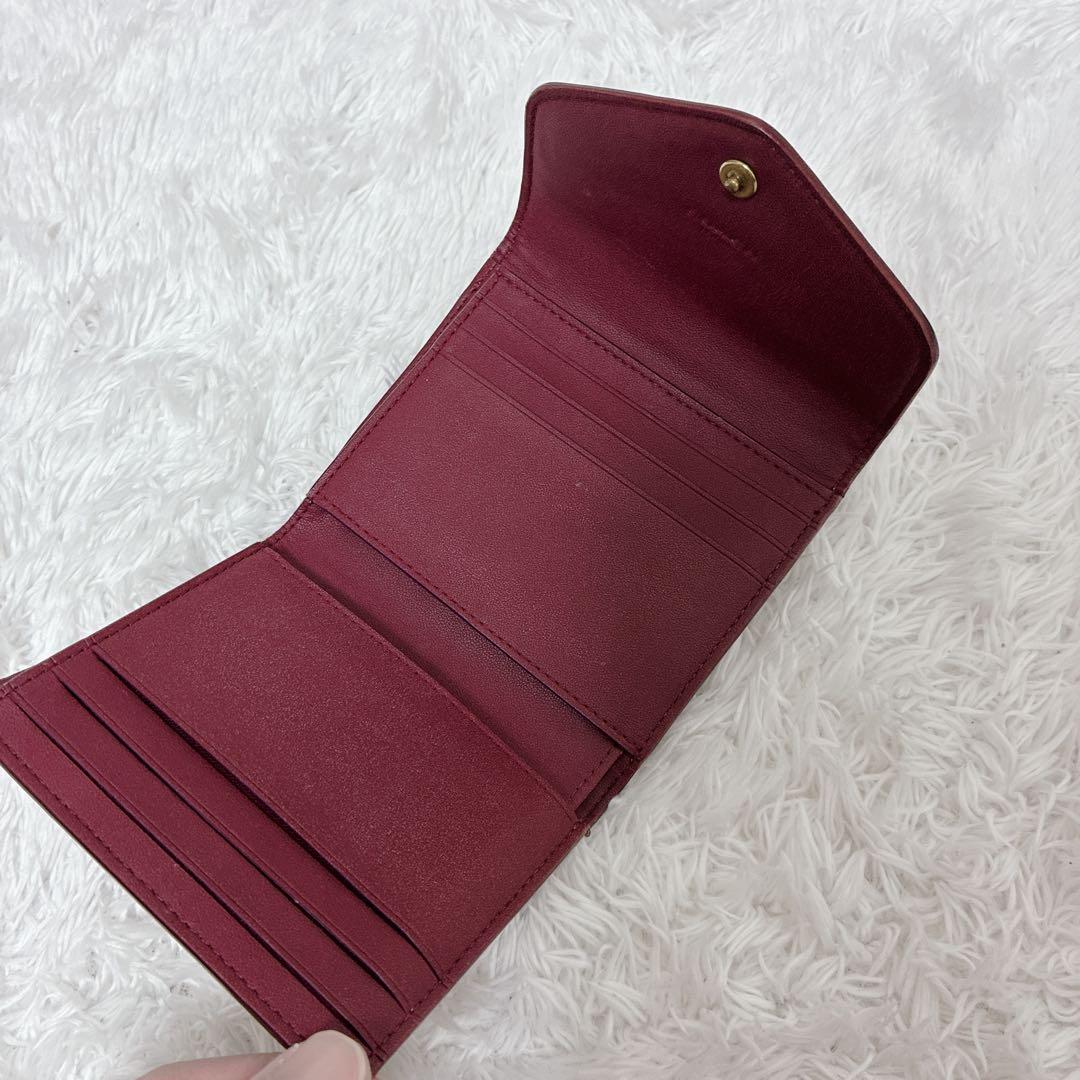 COACH 三つ折り財布 シグネチャー Cロゴ ブラウン コンパクト ミニ財布