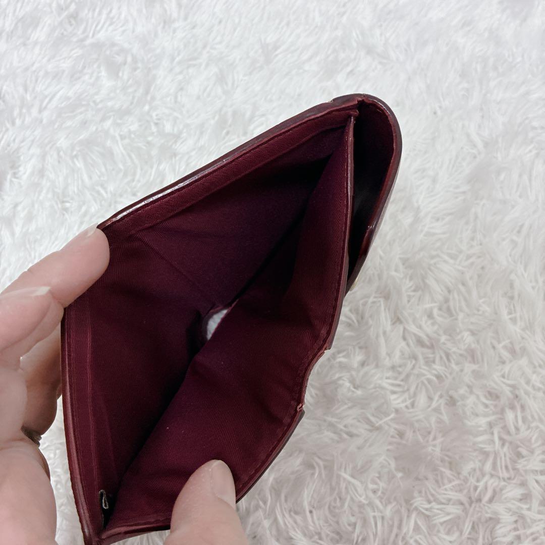 COACH 三つ折り財布 シグネチャー Cロゴ ブラウン コンパクト ミニ財布