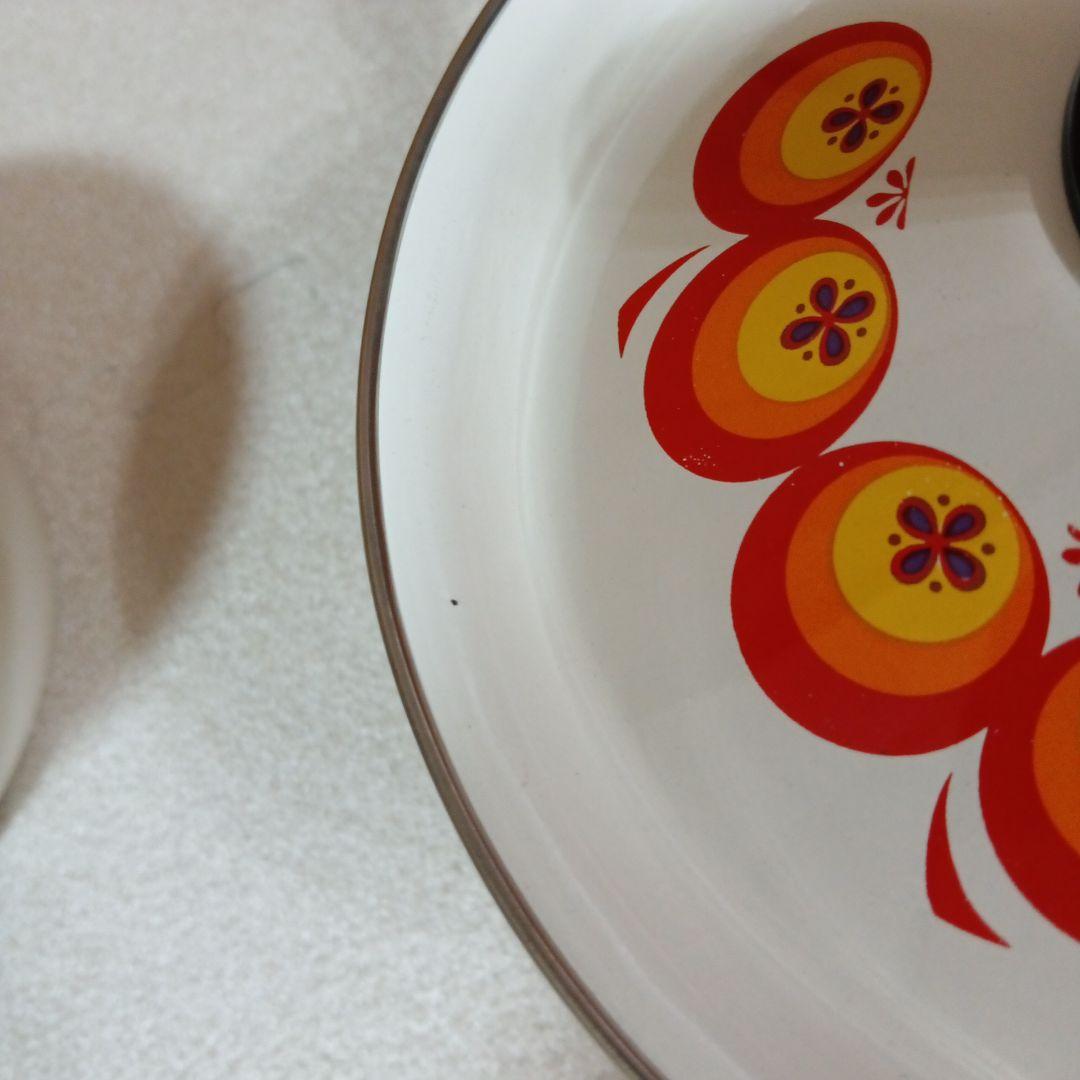 昭和レトロポップエジリーイズミ北欧風お鍋セットお花柄当時物