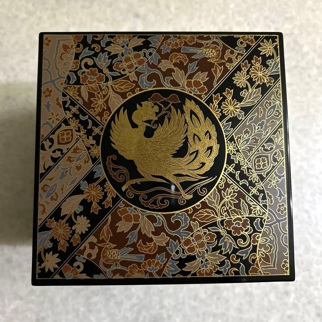 正倉院鳳凰　三段重　重箱　漆器　蒔絵　新品　未使用　おせち料理