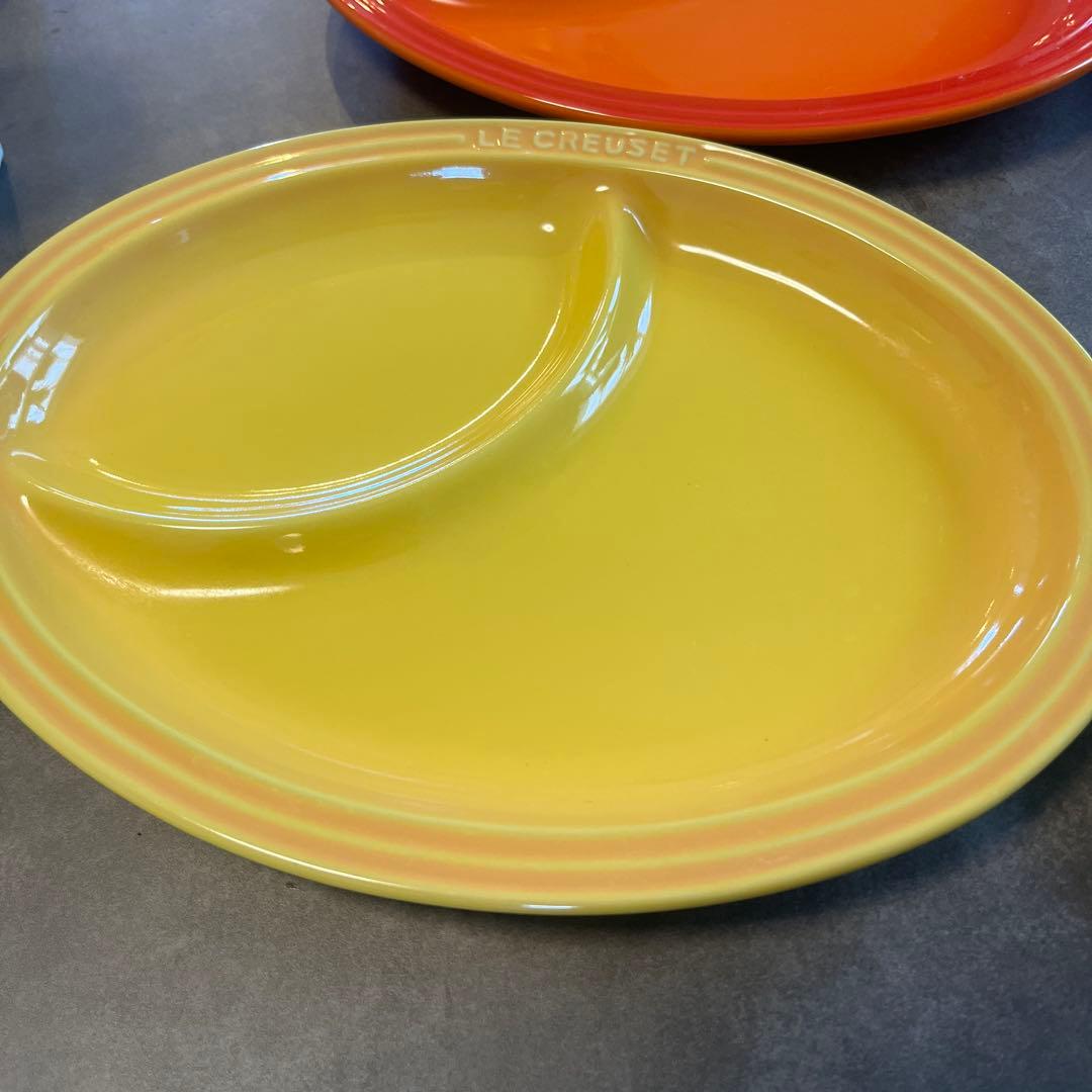 LE CREUSET 仕切り付きオーバル皿セット