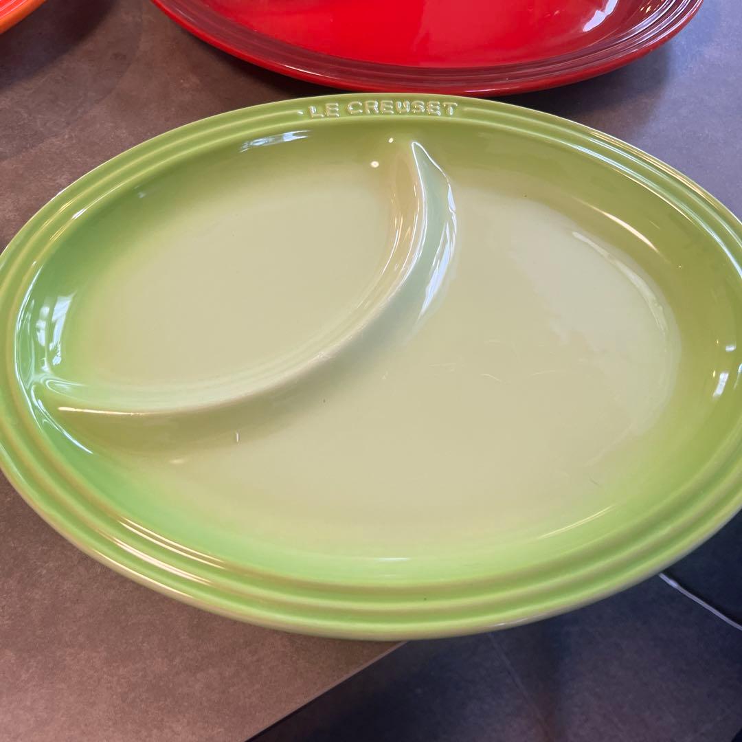 LE CREUSET 仕切り付きオーバル皿セット
