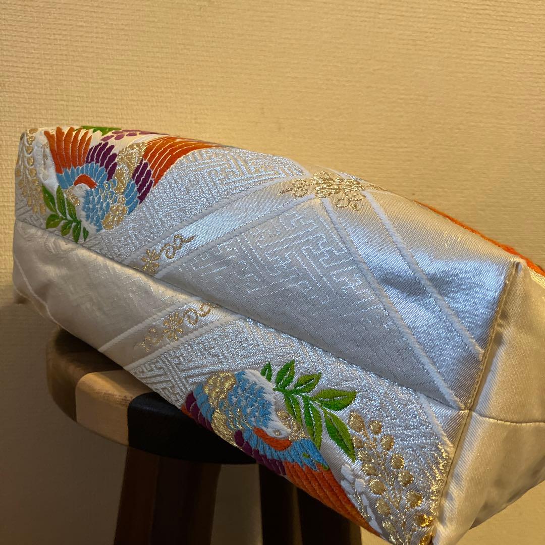 ハンドメイド　帯リメイク　がま口バッグ