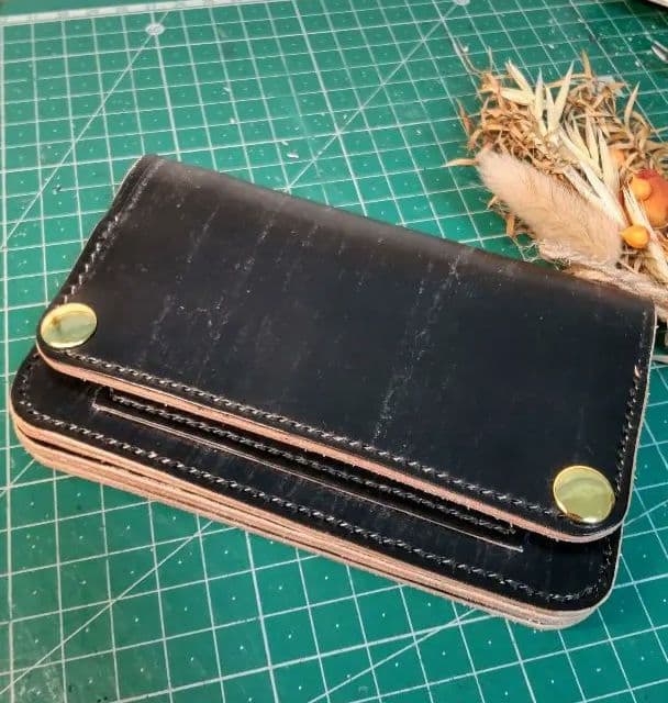 あ*ン様 【試作品】ブライドルレザー ミニ トラッカーウォレット