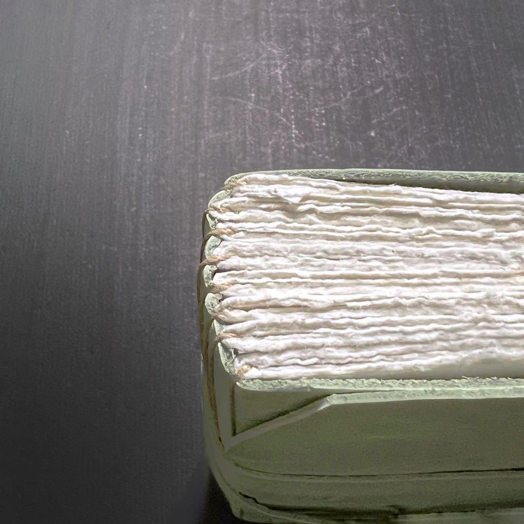 本革表紙の手縫手帳(ペパーミント)