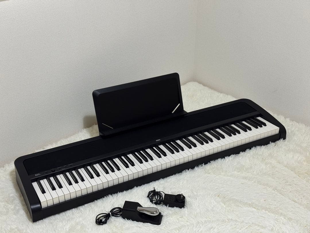 【美品】KORG B2N 電子ピアノ ペダル・譜面台付 すぐ弾けるセット♪
