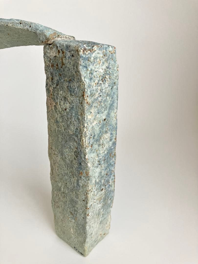 小島郁子（安藤郁子）さん作　オブジェ　焼締