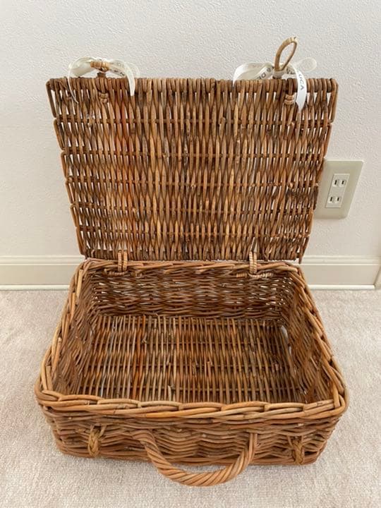 可愛いカゴ　トランク型バスケット　ピクニック