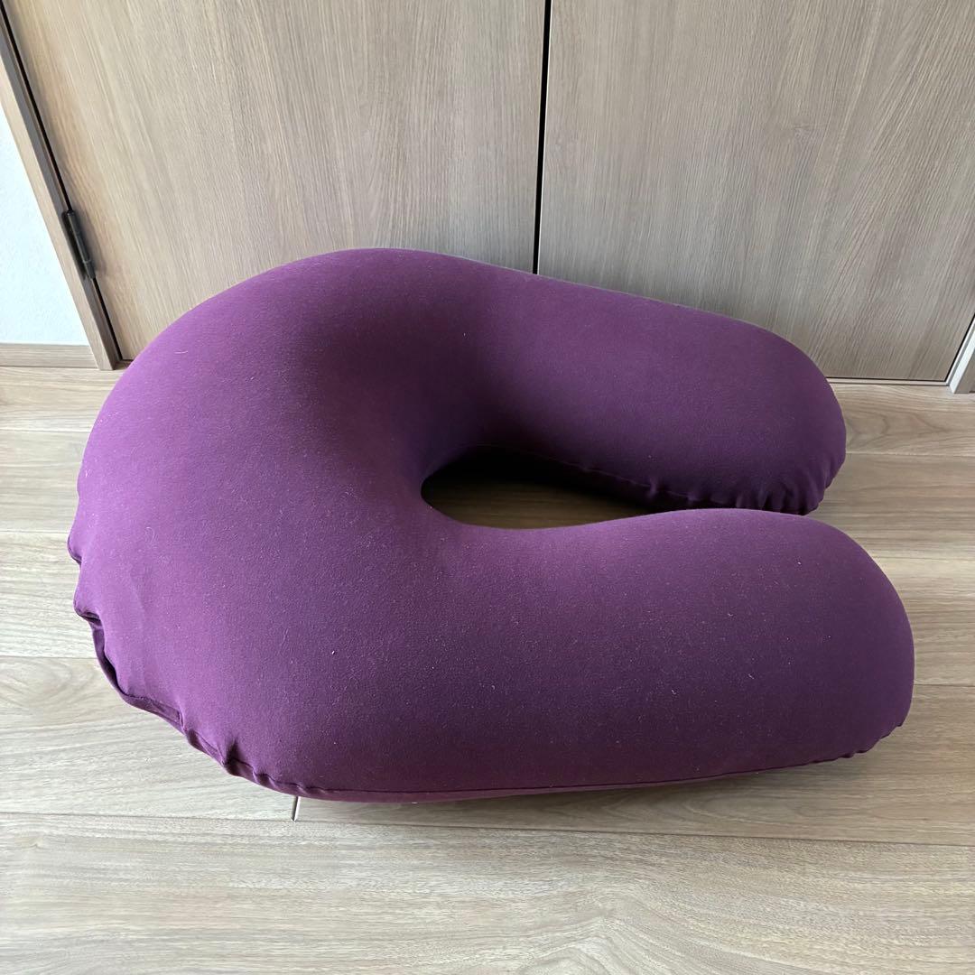 【超美品】ヨギボーサポートyogibo U字型 ビーズクッション 紫色　パープル