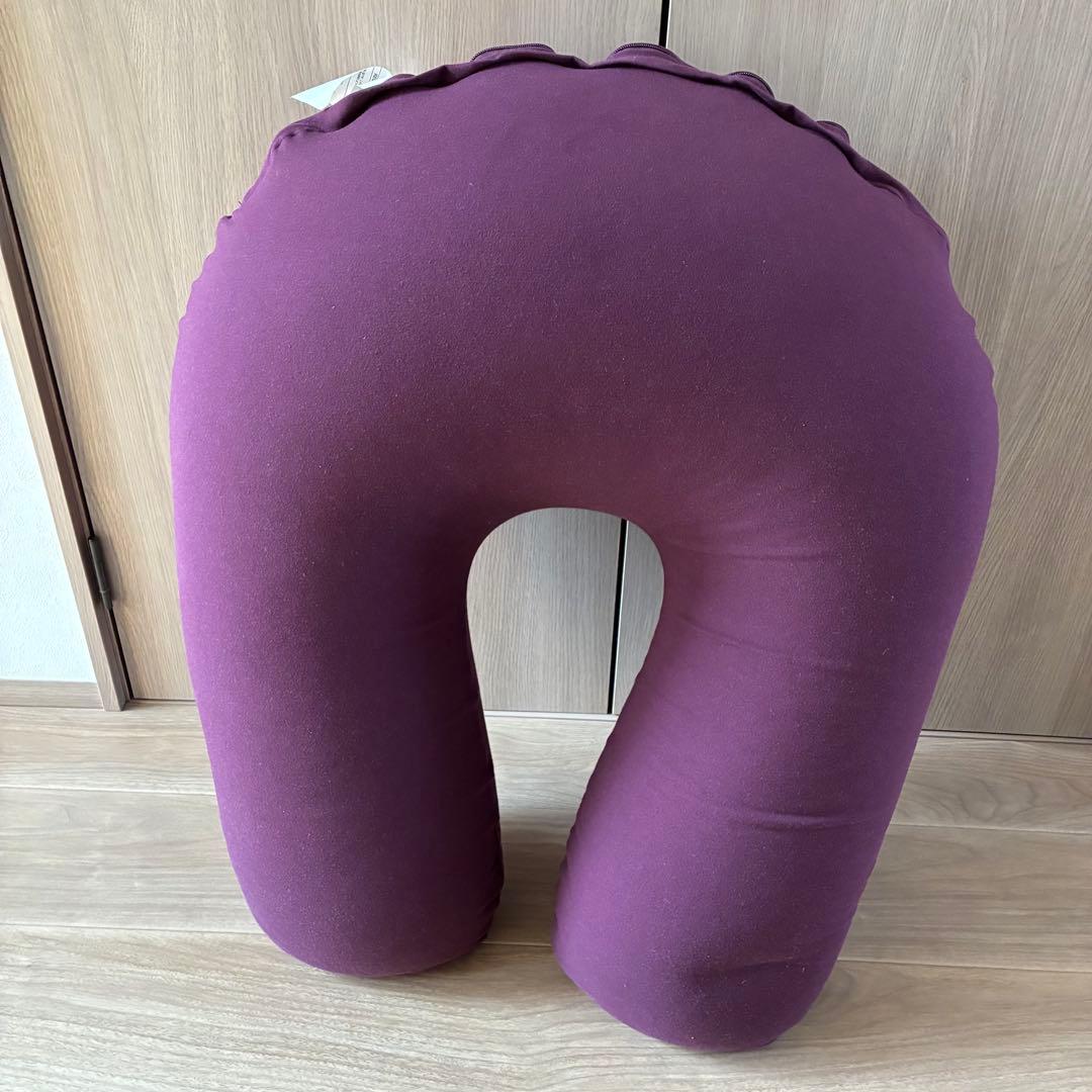 【超美品】ヨギボーサポートyogibo U字型 ビーズクッション 紫色　パープル