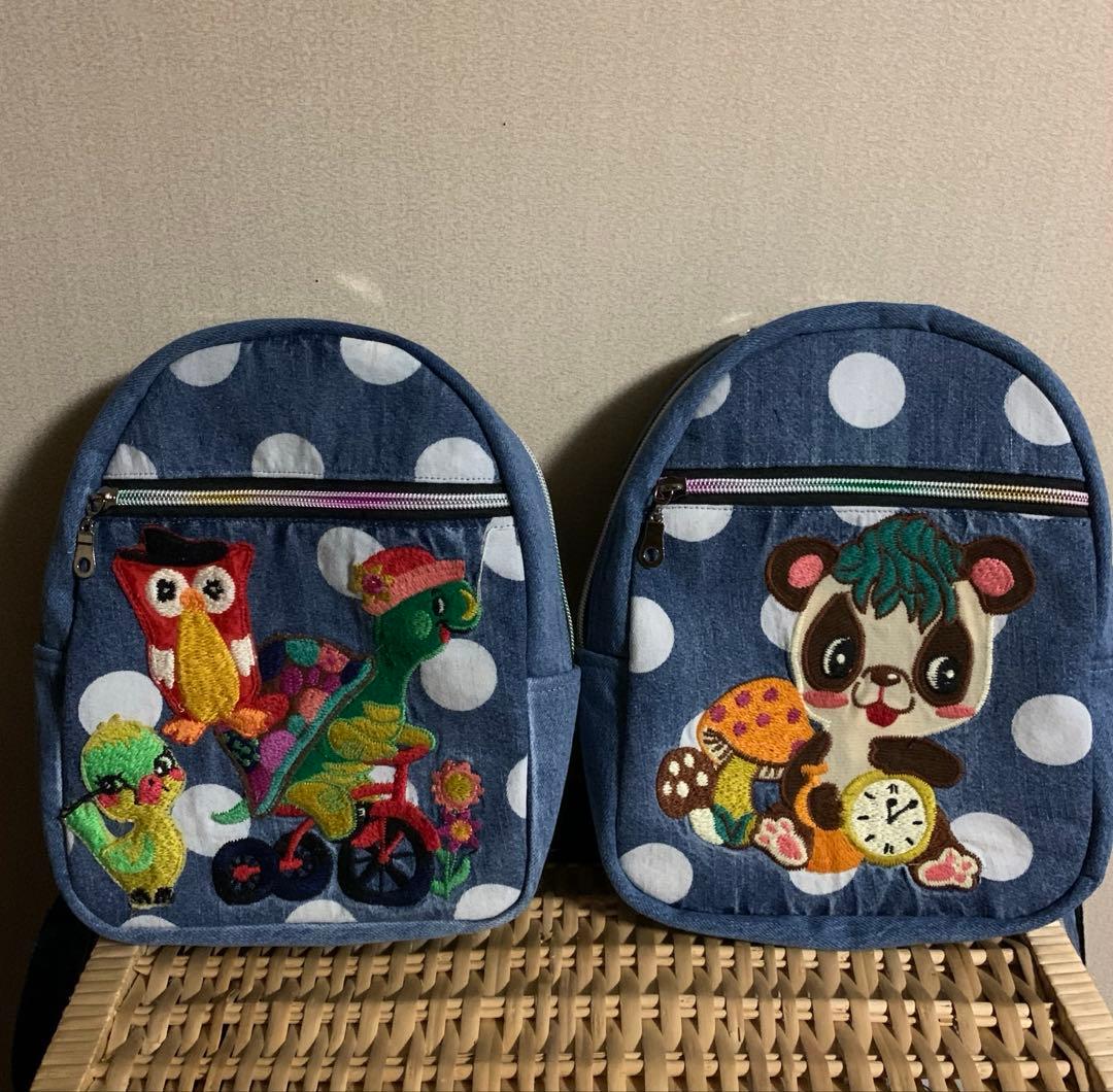 【キンザン号】ボディバッグ(小)×2、ワイヤー口金ボストンバッグ(L)×2