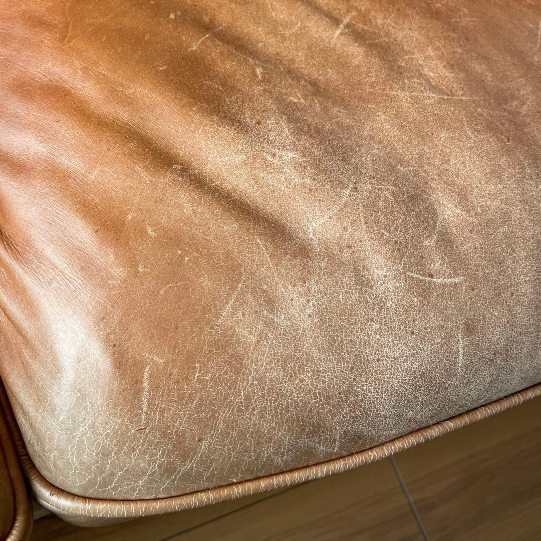 ACTUS アクタス five by five ソファ 3人掛け 革 オットマン