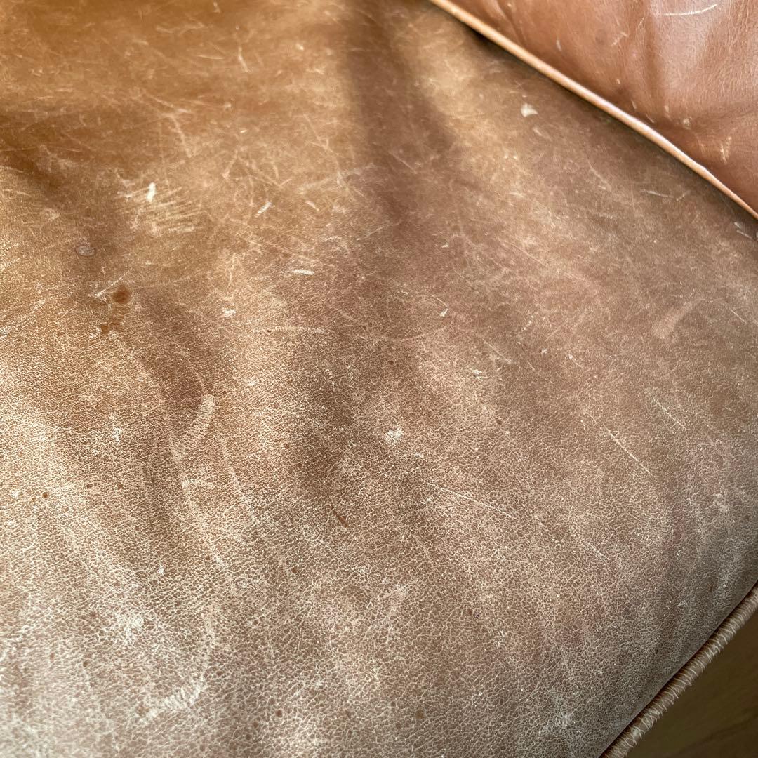 ACTUS アクタス five by five ソファ 3人掛け 革 オットマン