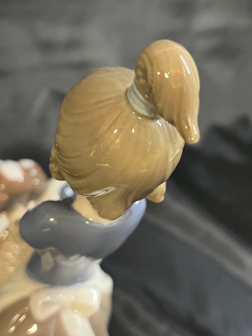 LLADRO リヤドロ 子犬達のお散歩 仔犬 少女 カート 乳母車 犬 5364