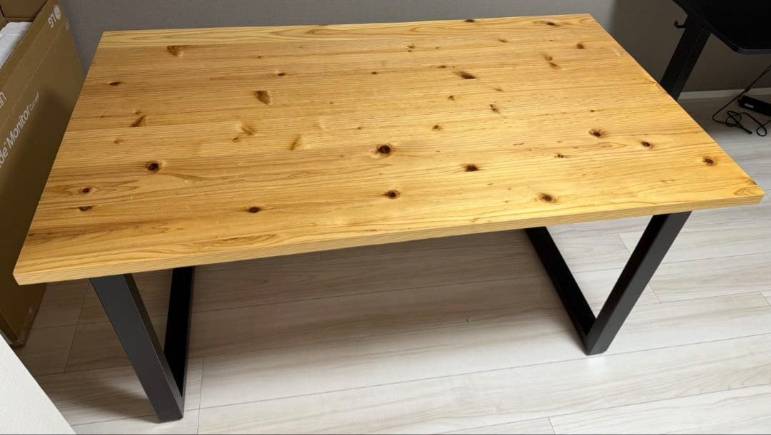 KANADEMONO かなでもの TABLE 無垢 杉 Black Steel