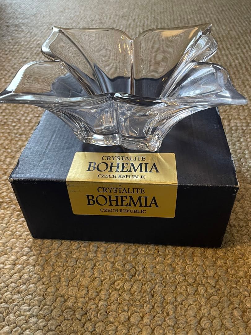 BOHEMIA GLASS ボヘミアングラス キャンディーケース小物入れ