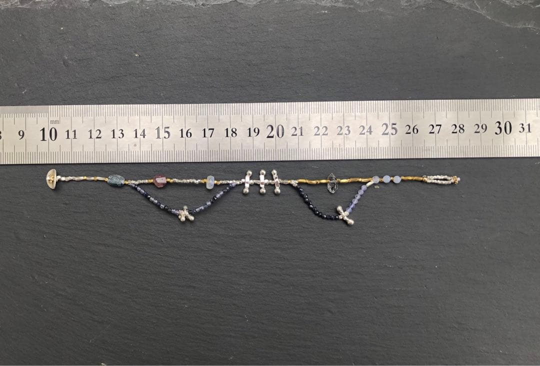 天然石とカレンシルバーのブレスレット