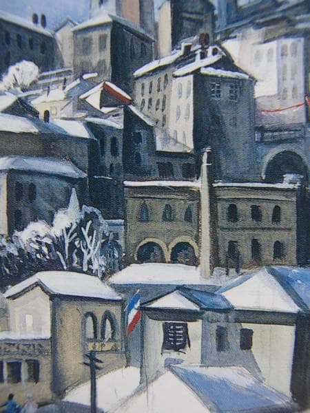 中西 利雄、雪の風景、希少な額装用画集より、美品、新品額装付