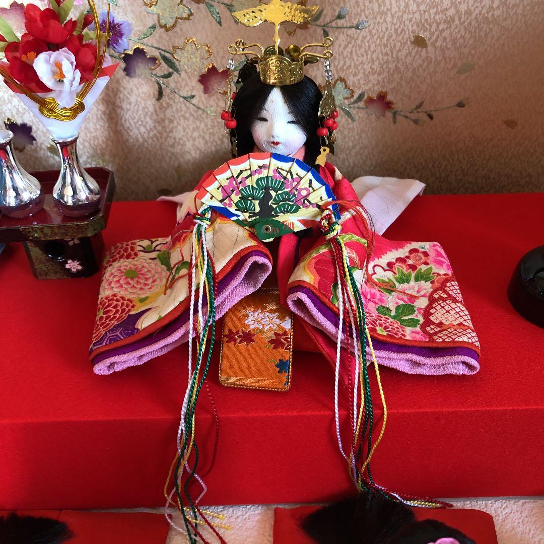 手作り　お雛様　五人飾り