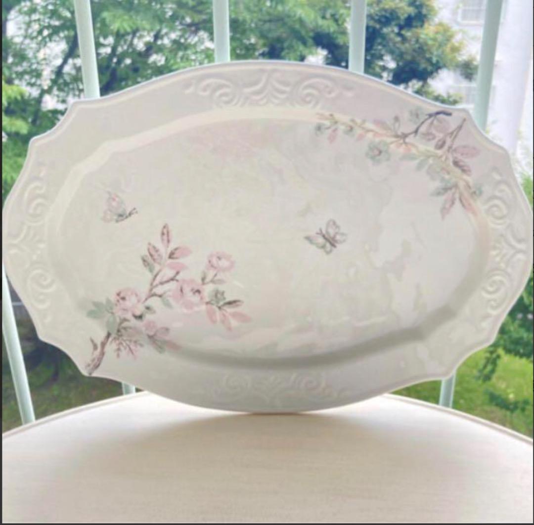 ローラアシュレイ 楕円形陶磁器皿　ベルヴェデーレ　新品