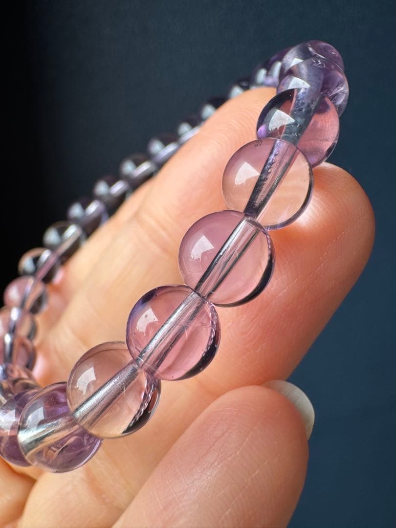 最高級希少品質　ラベンダーアメジストファントムインクォーツ　ブレスレット