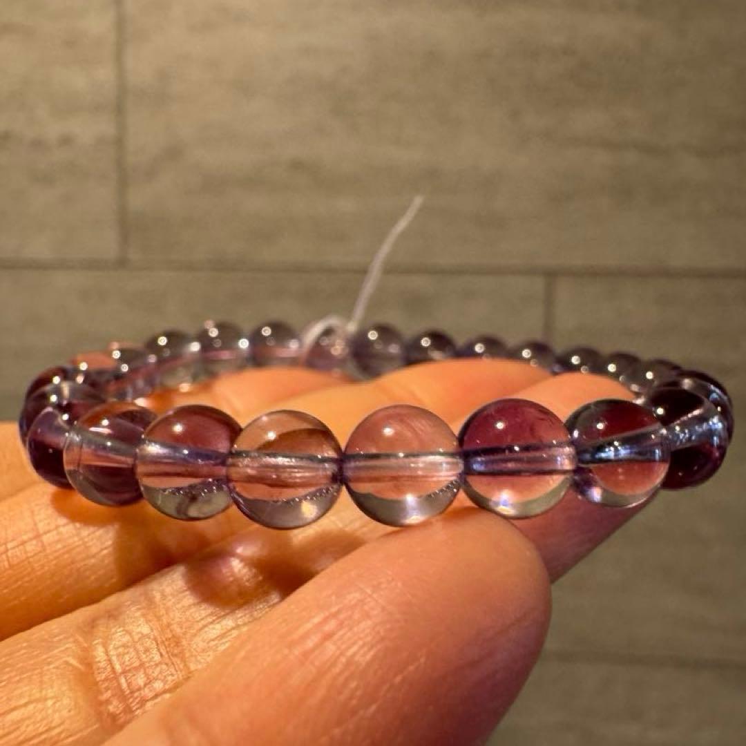 最高級希少品質　ラベンダーアメジストファントムインクォーツ　ブレスレット