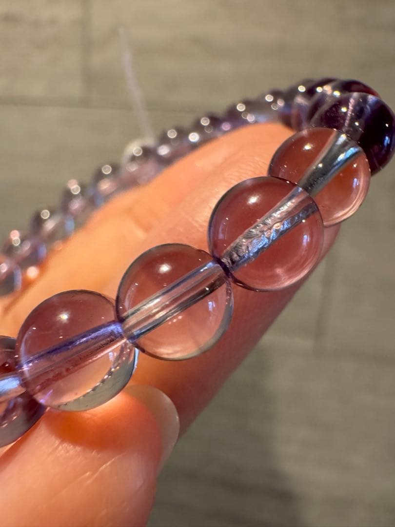 最高級希少品質　ラベンダーアメジストファントムインクォーツ　ブレスレット