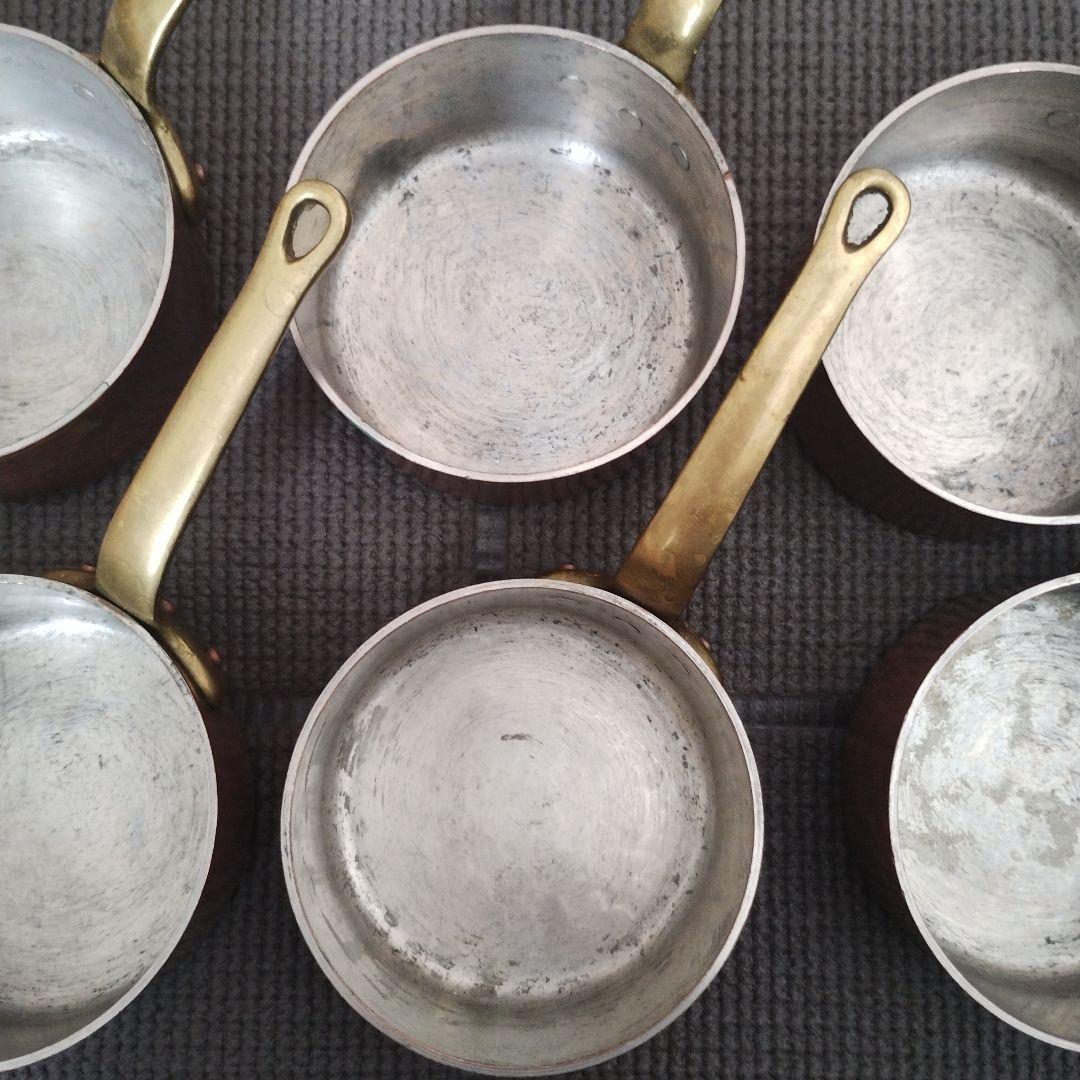 か*に様 銅　片手鍋6個セット