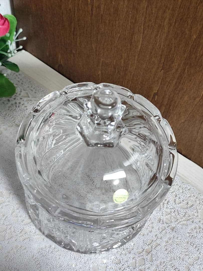 クリスタルガラス くるみ割り人形 バレエ 蓋付き キャンディジャー ドイツ