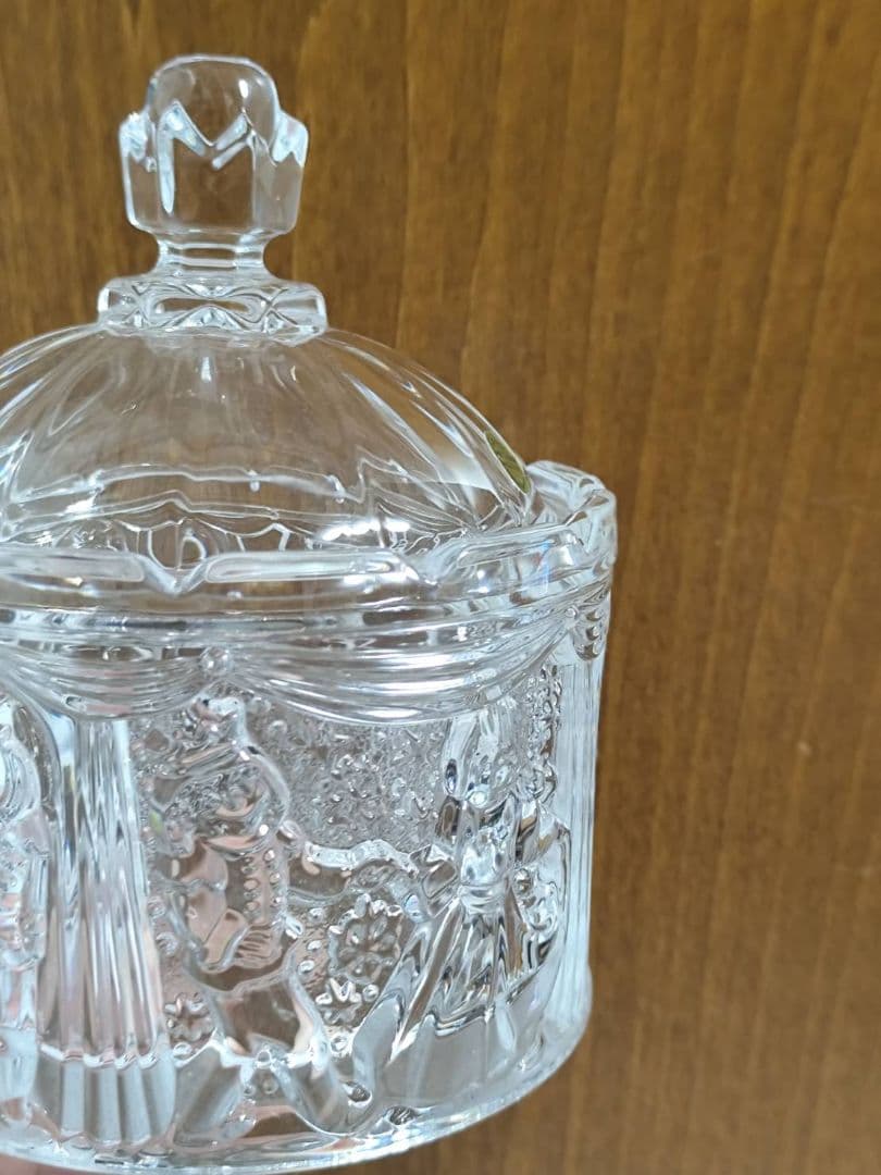 クリスタルガラス くるみ割り人形 バレエ 蓋付き キャンディジャー ドイツ