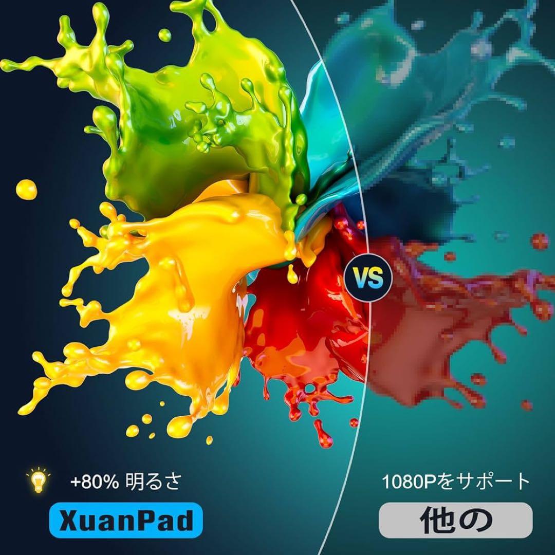 XuanPad プロジェクター 小型 10000L 1080PフルHD対応 ホー