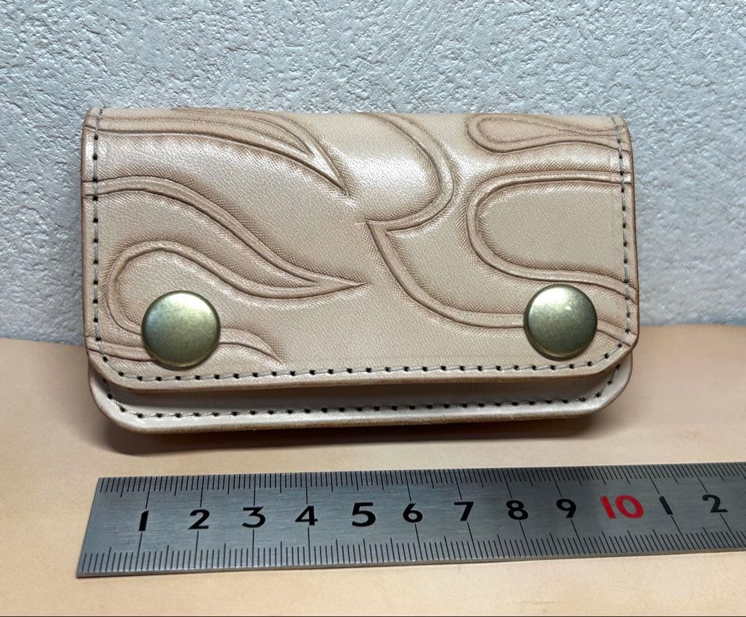 トラッカーウォレット　ミドル　ヌメ革　ショートトラッカー　コンパクト財布