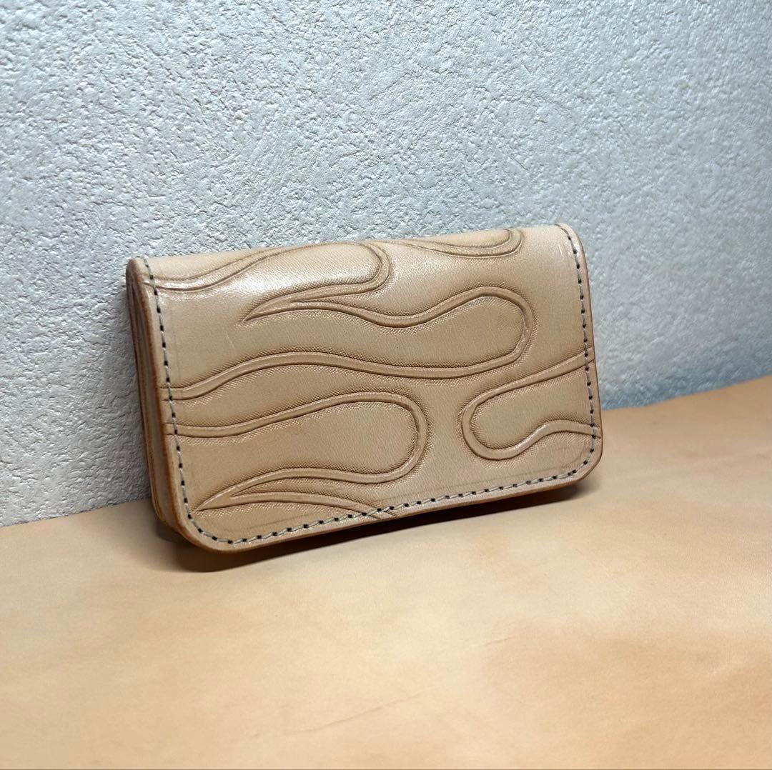 トラッカーウォレット　ミドル　ヌメ革　ショートトラッカー　コンパクト財布