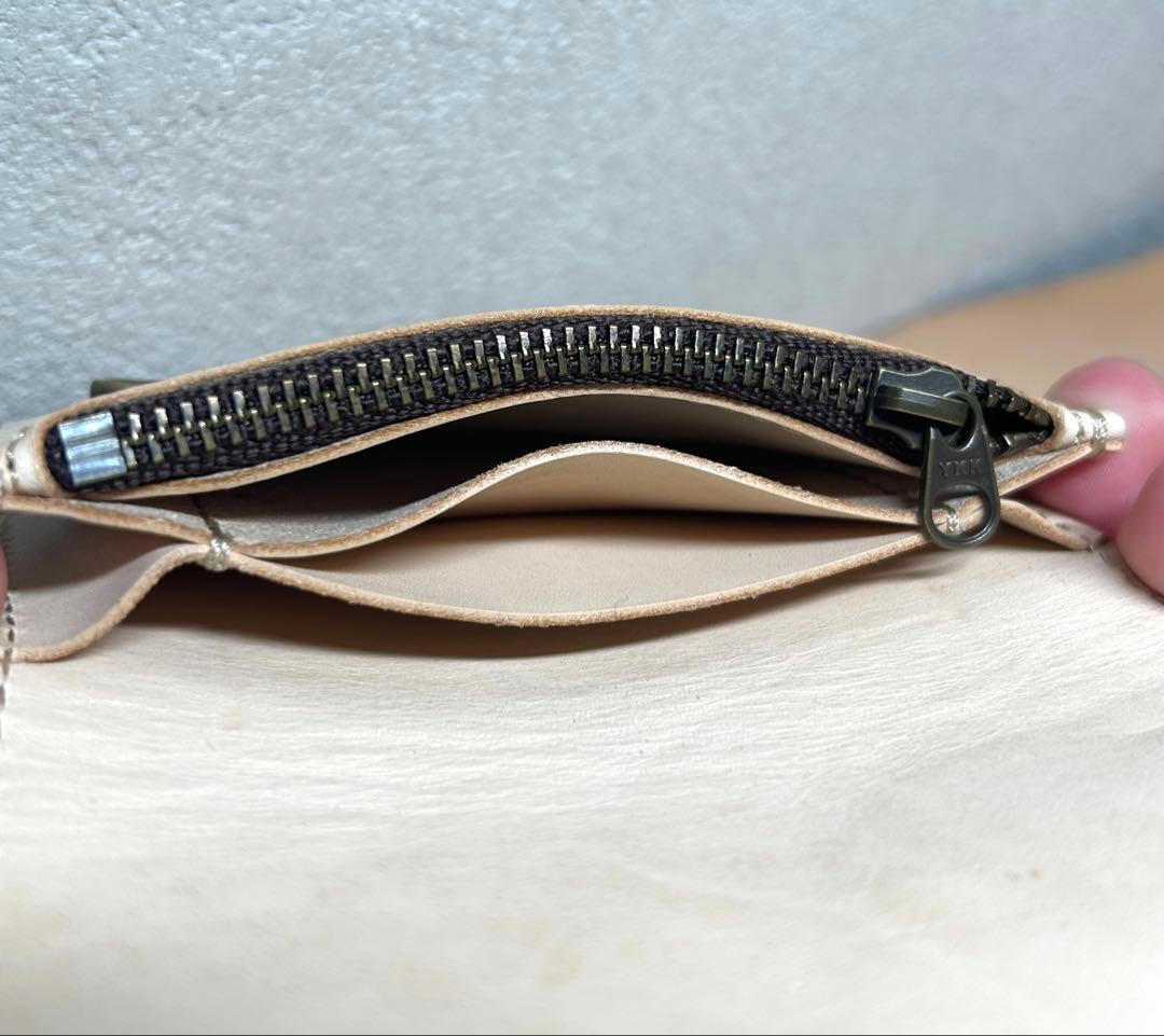 トラッカーウォレット　ミドル　ヌメ革　ショートトラッカー　コンパクト財布