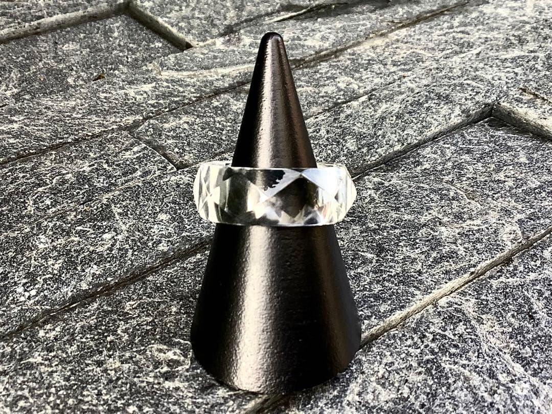 ✳一生物の開運守護石　ガネッシュヒマール水晶くりぬきリング　本物鑑定ソーティング