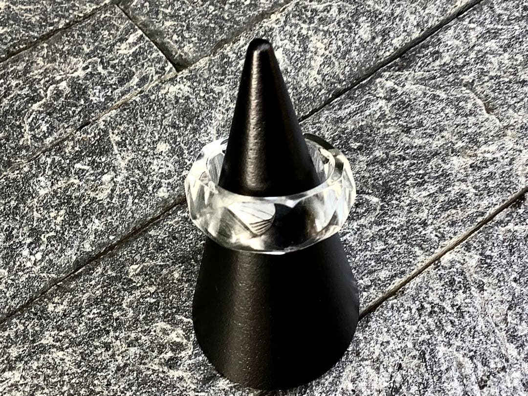 ✳一生物の開運守護石　ガネッシュヒマール水晶くりぬきリング　本物鑑定ソーティング